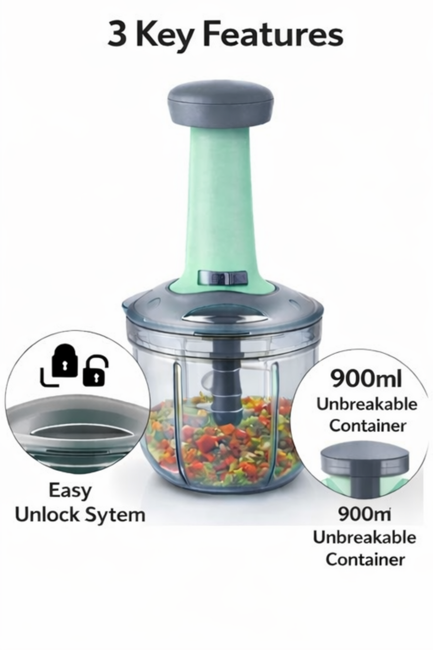 Multipurpose Vegetable Chopper - Cut in Seconds